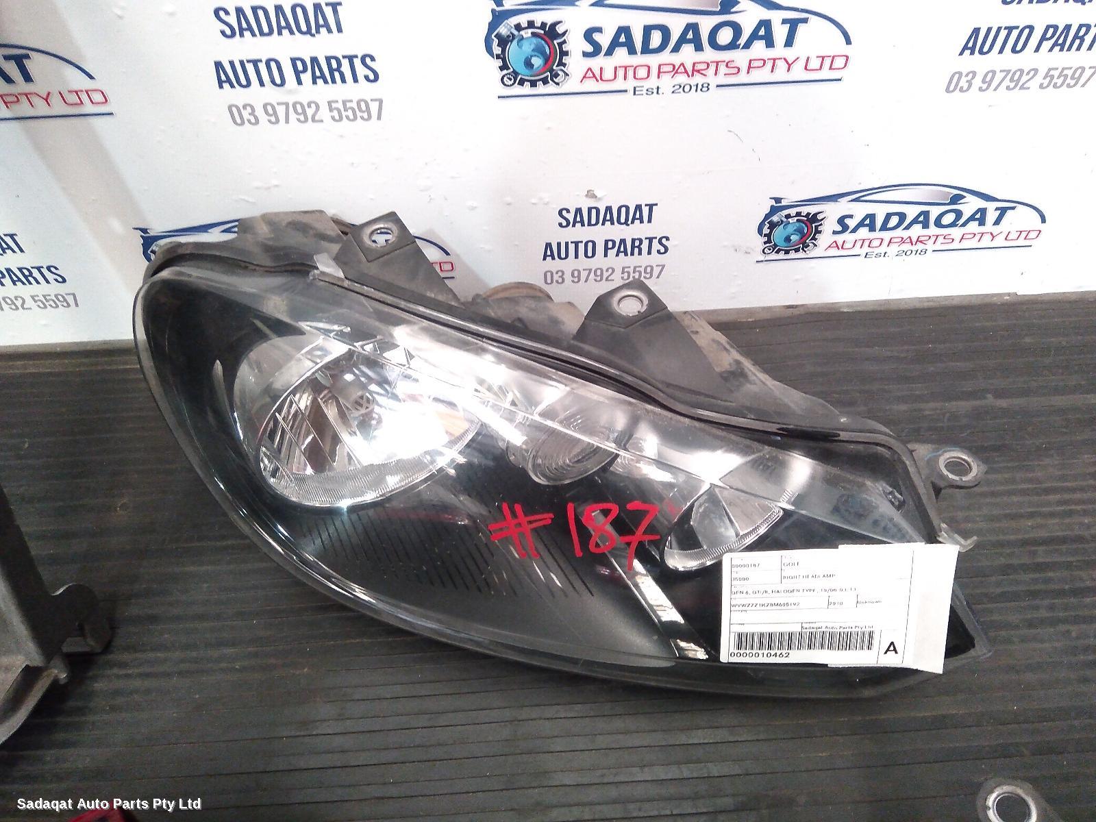 Volkswagen Golf Right Headlamp
