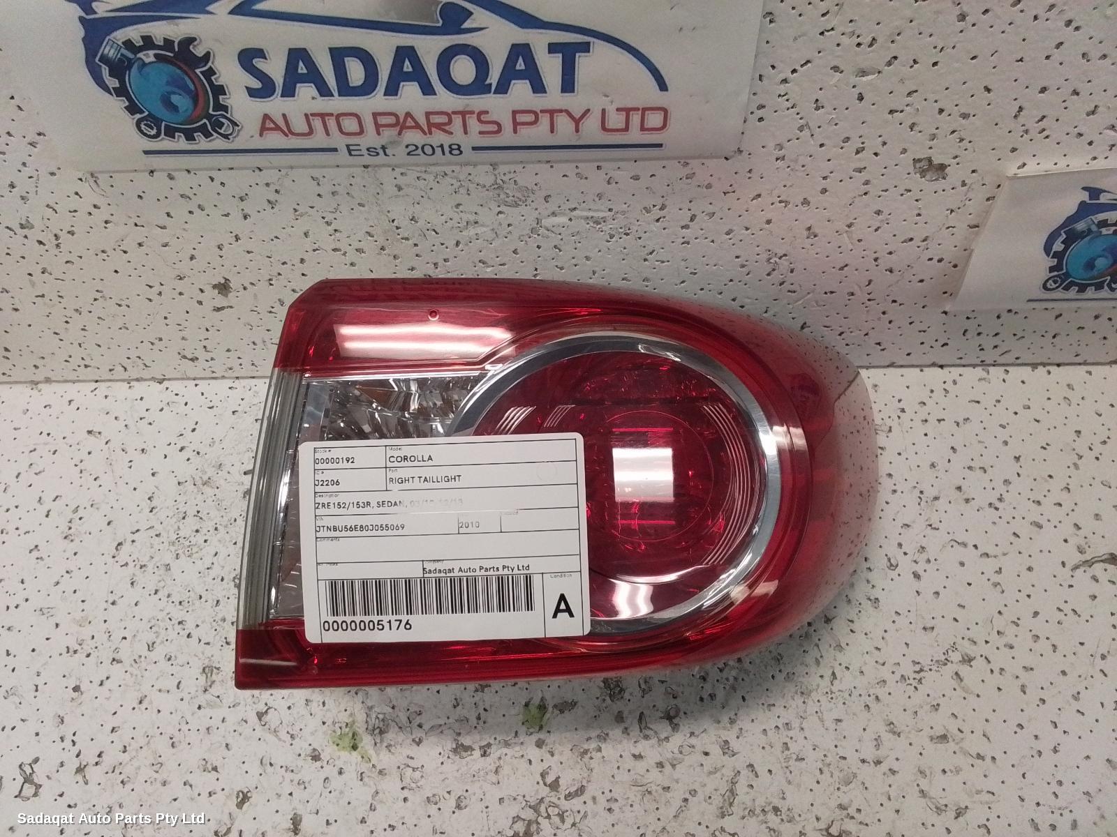 Toyota Corolla Right Taillight