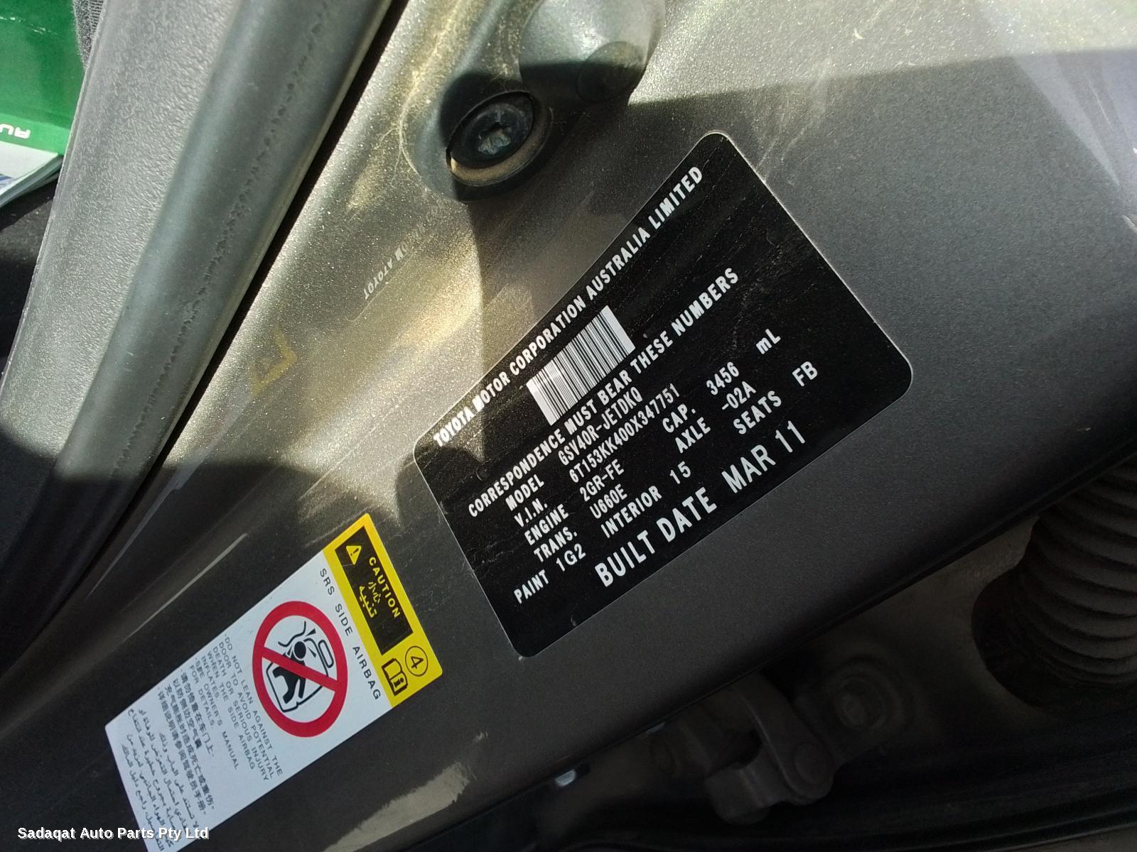 Toyota Aurion Left Guard