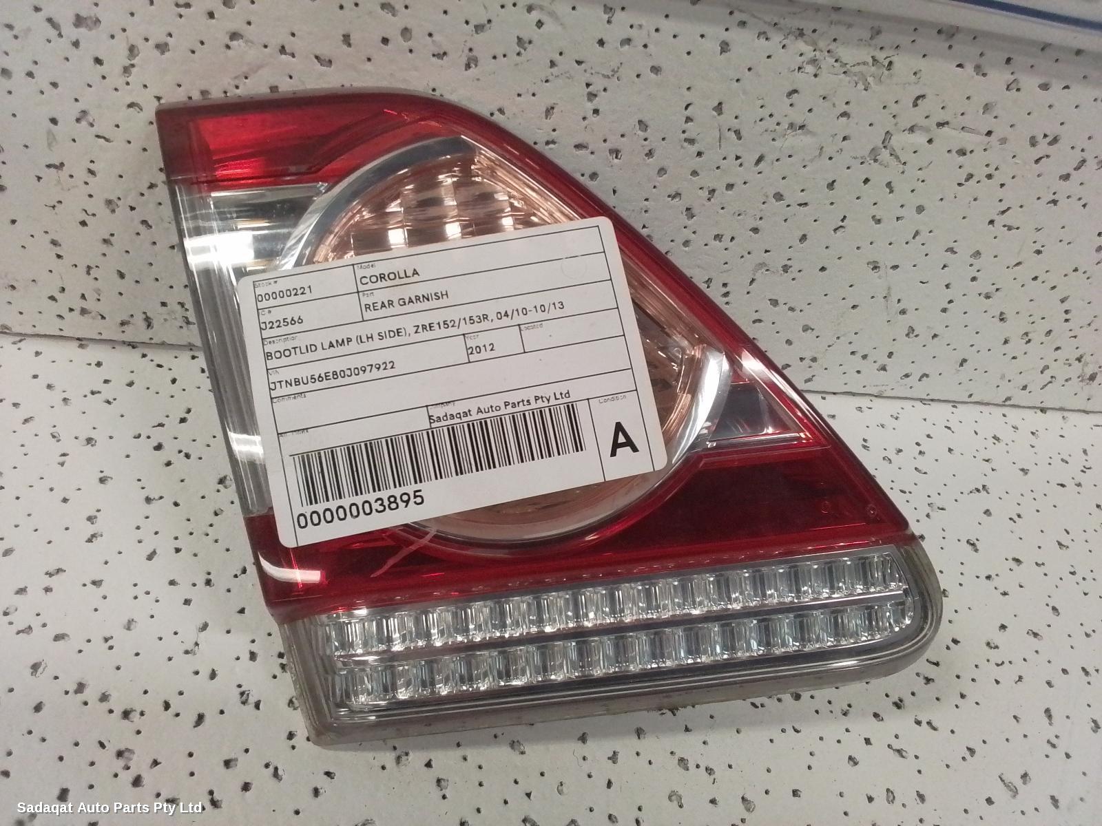 Toyota Corolla Rear Garnish