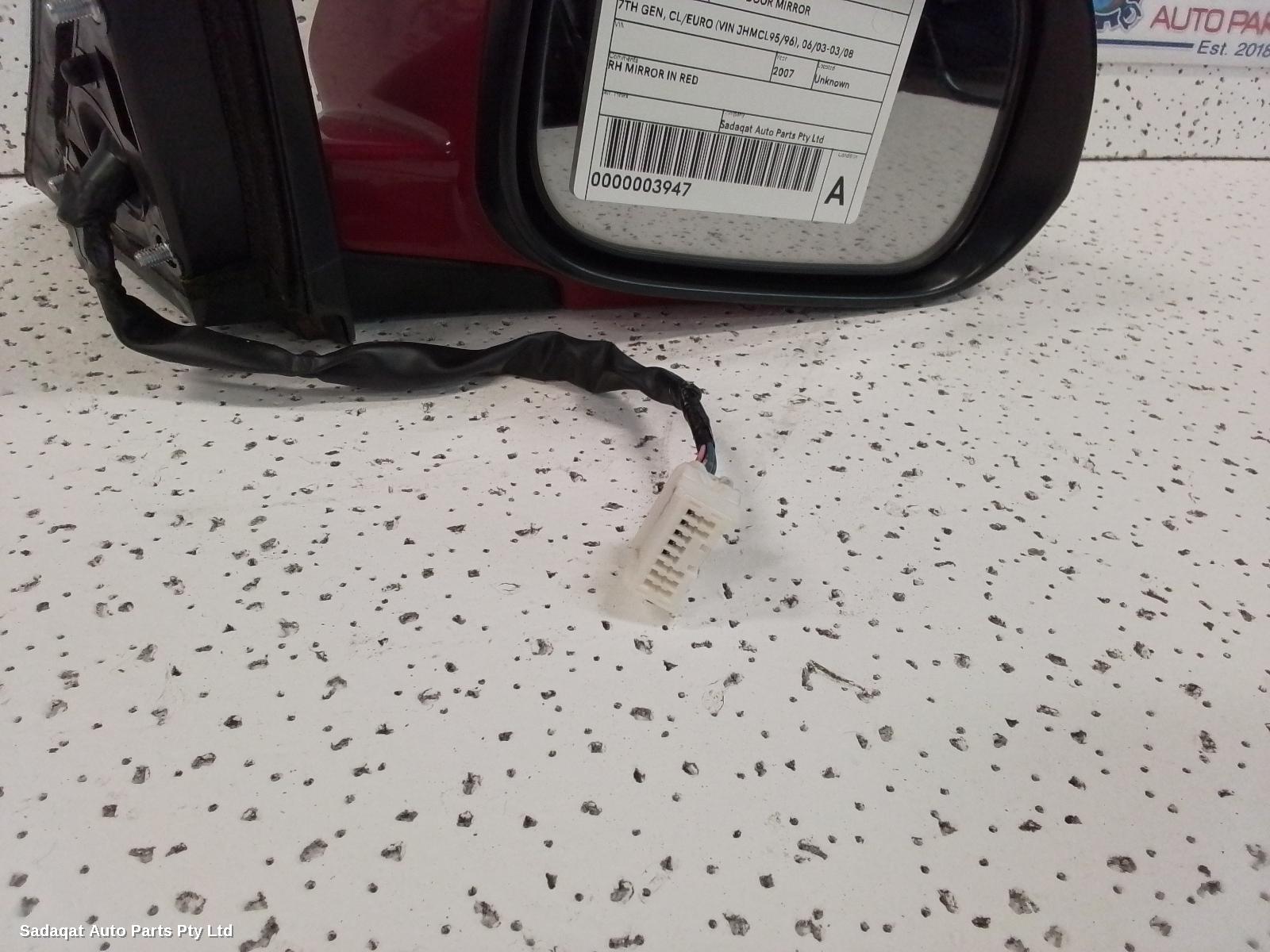 Honda Accord Right Door Mirror