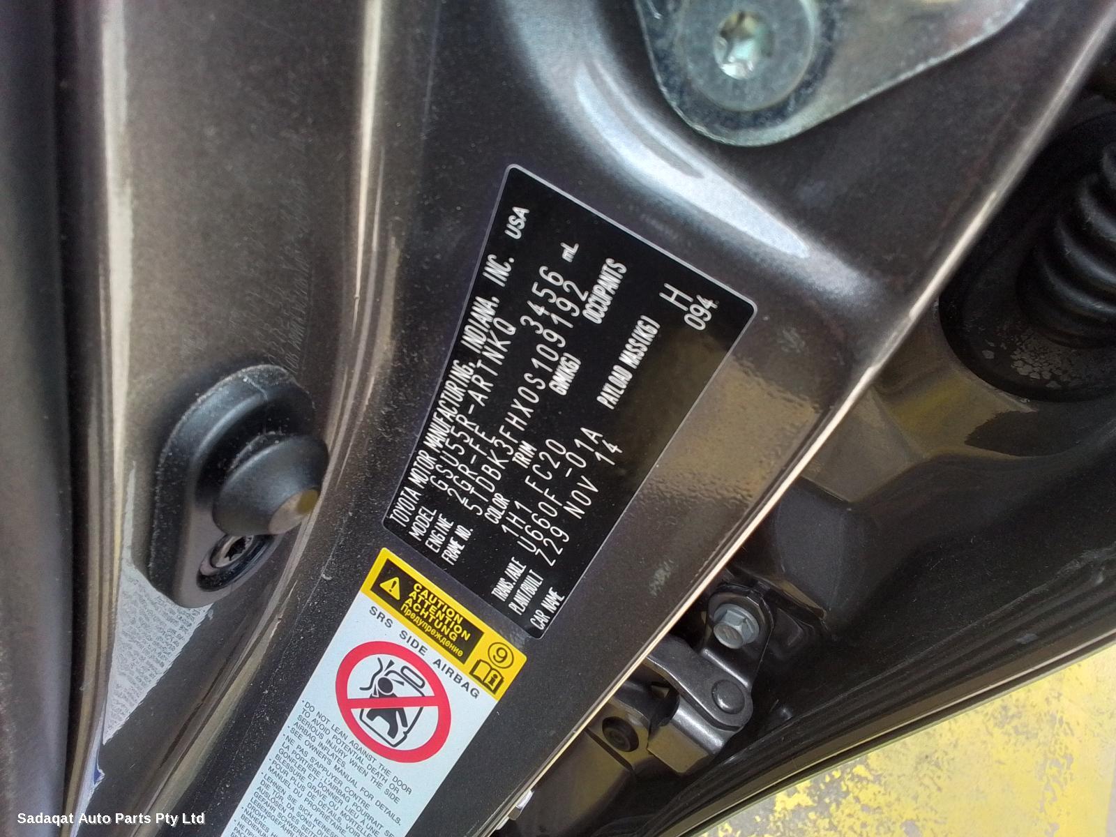 Toyota Kluger Left Front Door Window