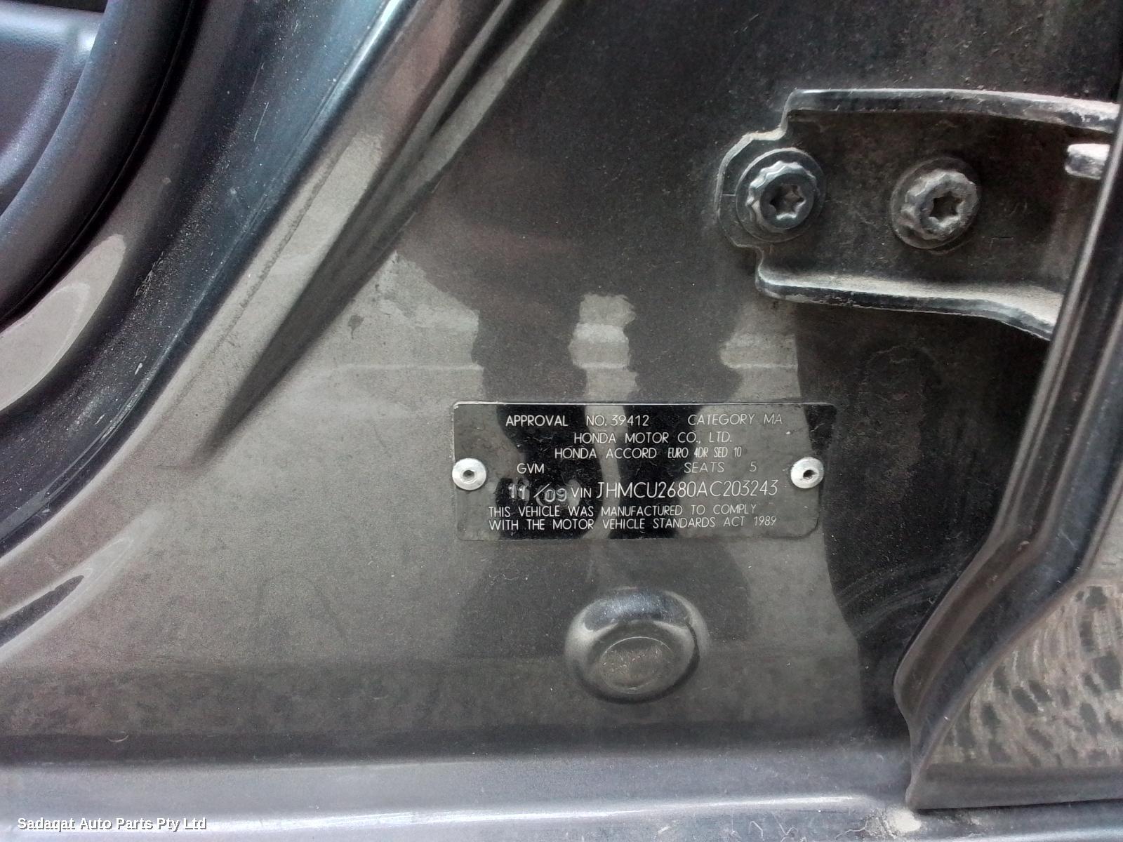 Honda Accord Right Headlamp