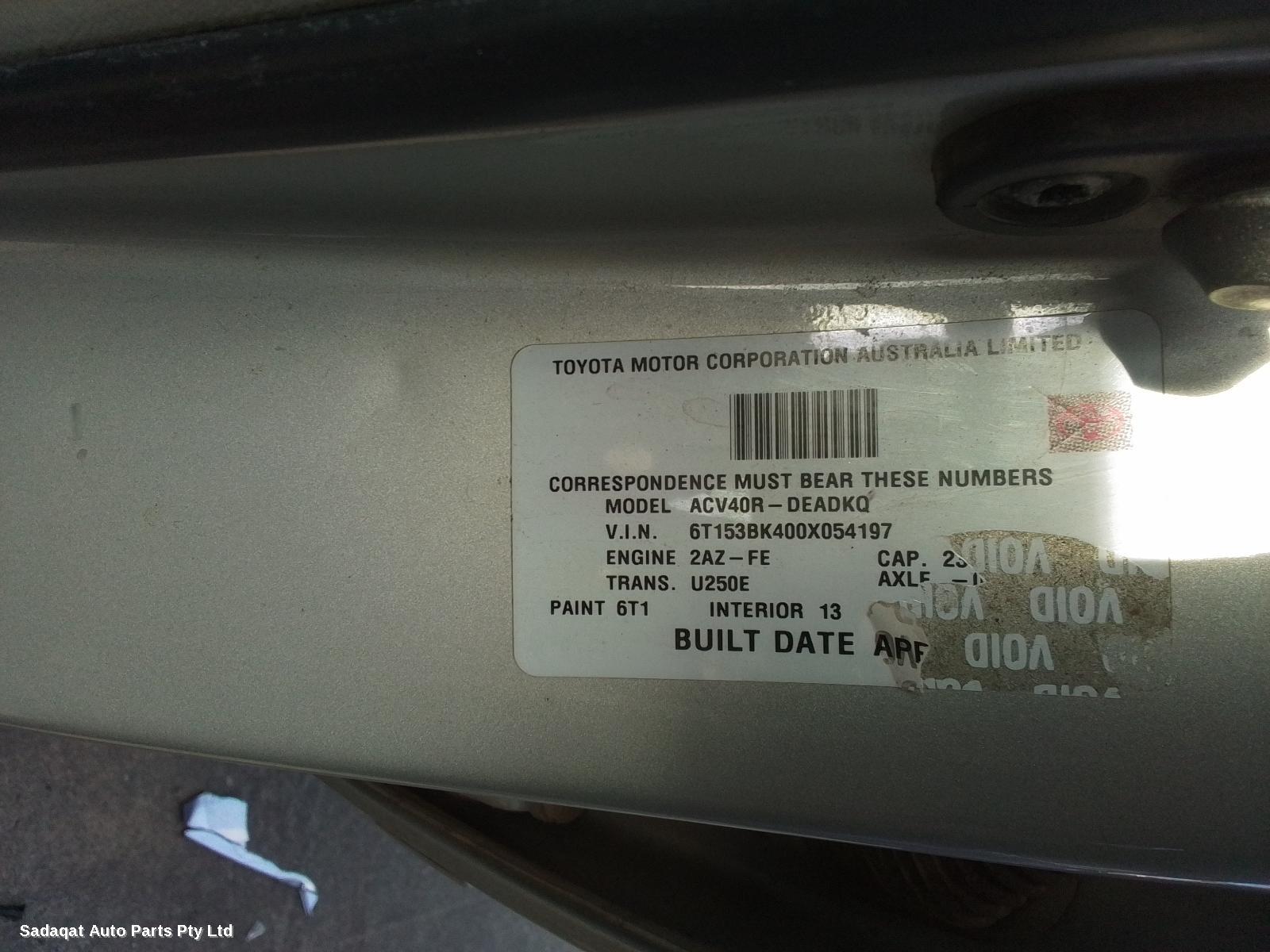 Toyota Camry Right Guard