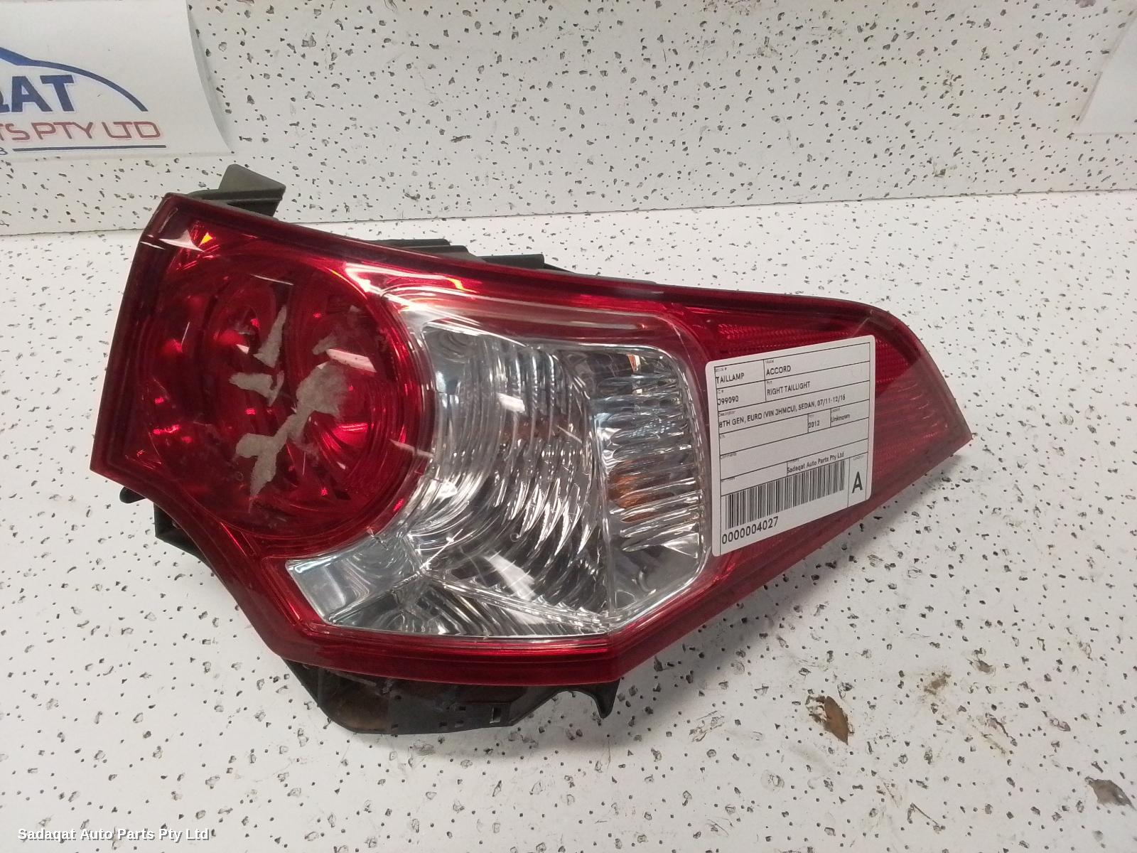 Honda Accord Right Taillight