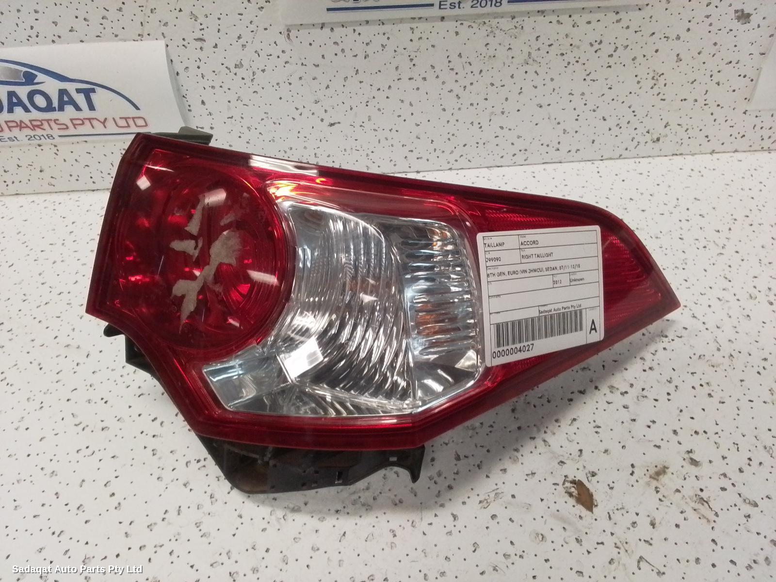 Honda Accord Right Taillight
