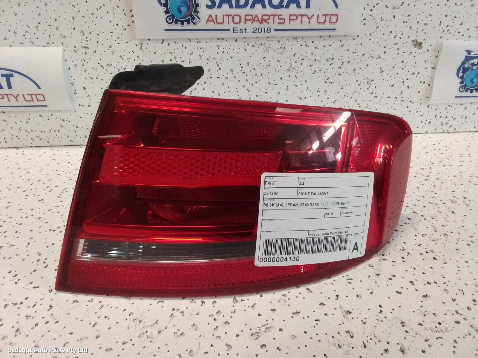 Audi A4 Right Taillight