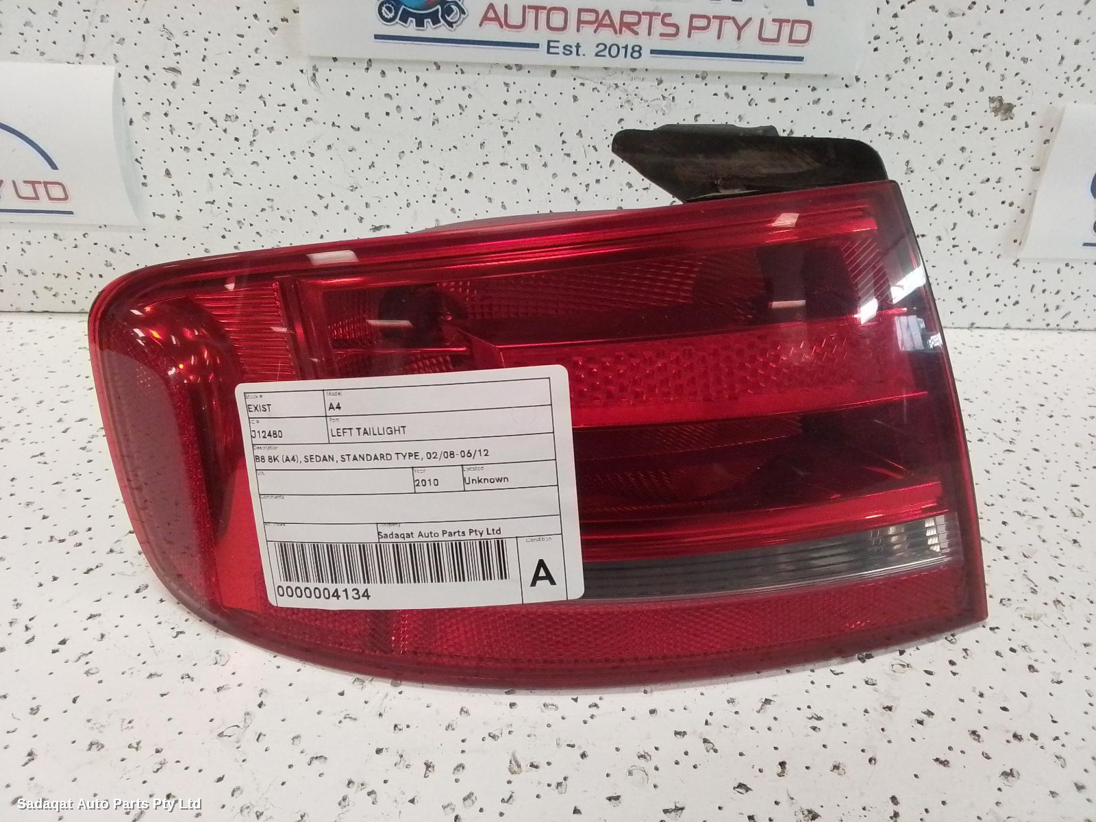 Audi A4 Left Taillight