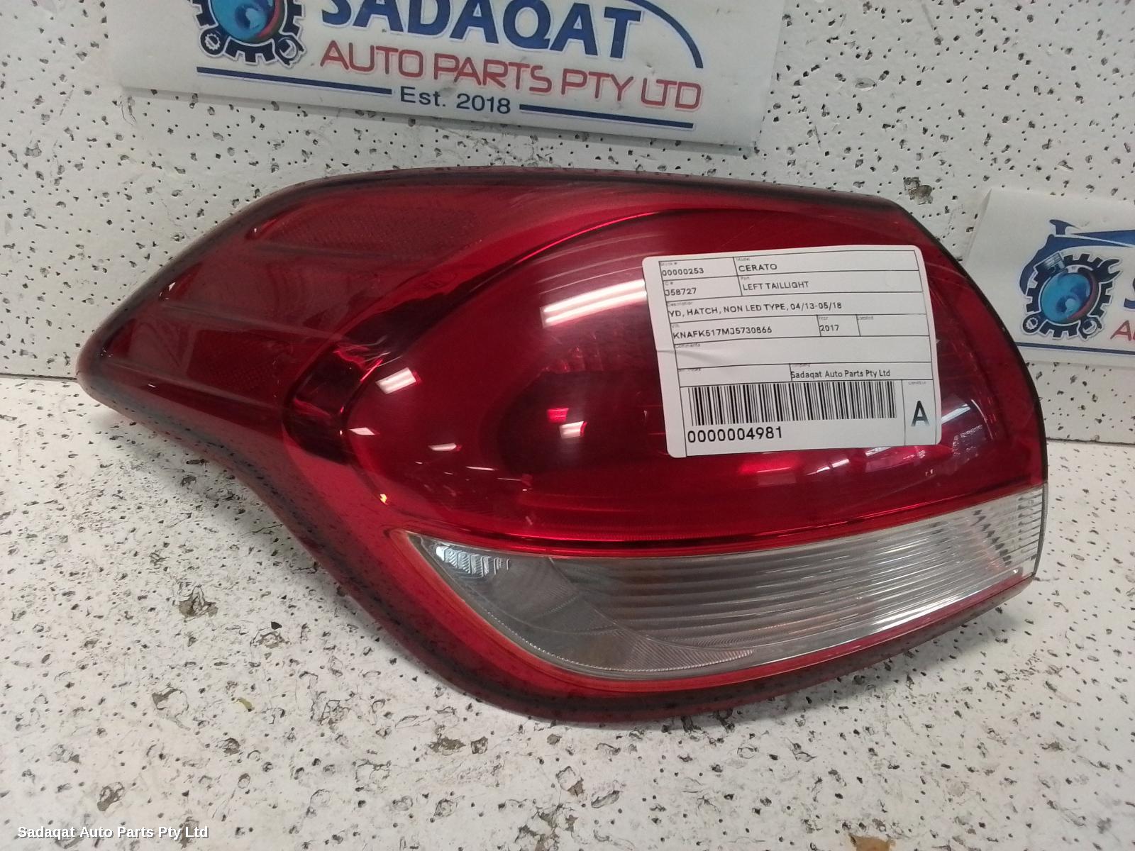Kia Cerato Left Taillight