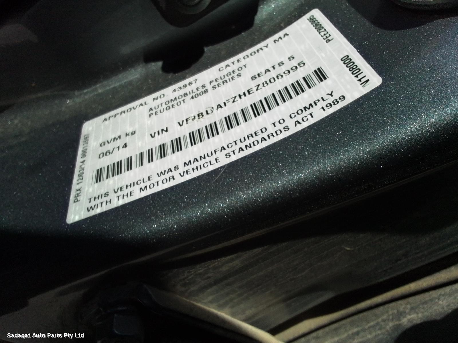 Peugeot 4008 Sunvisor