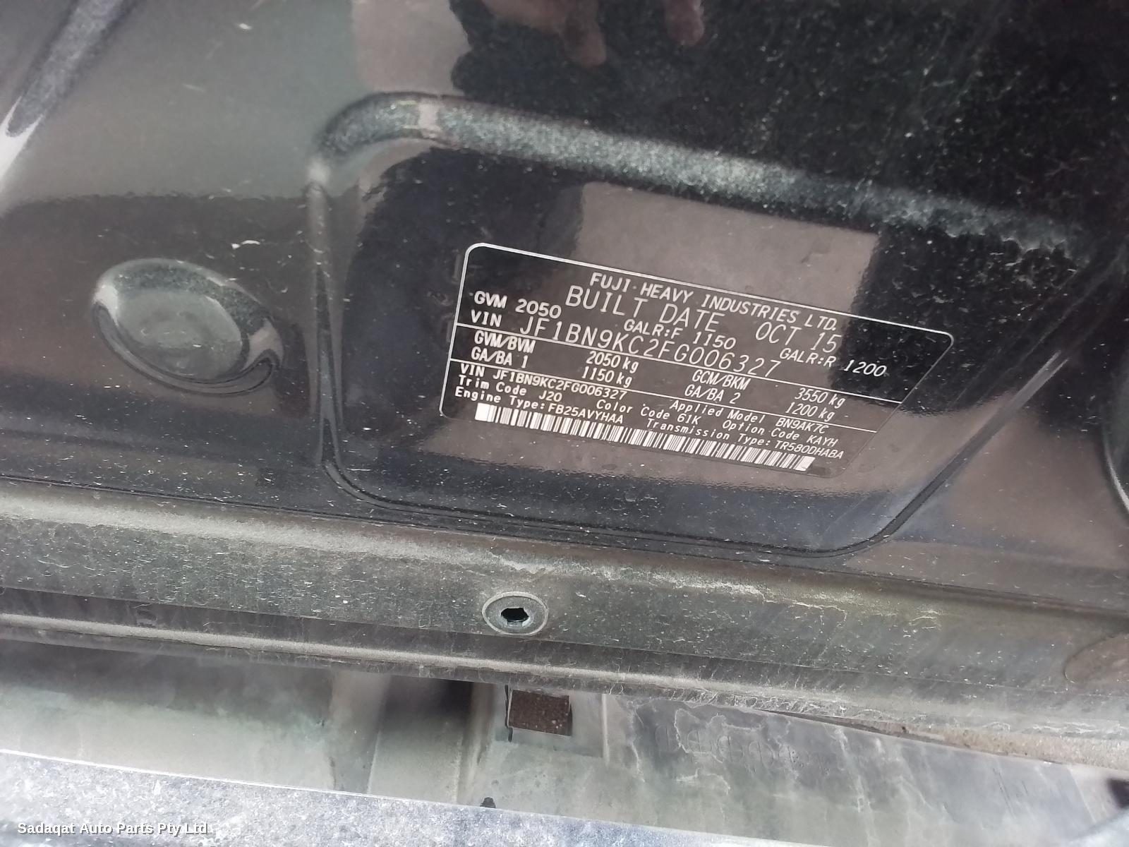 Subaru Liberty Right Front Door