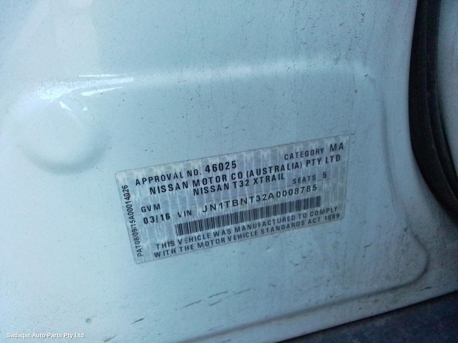 Nissan Xtrail Right Front Door