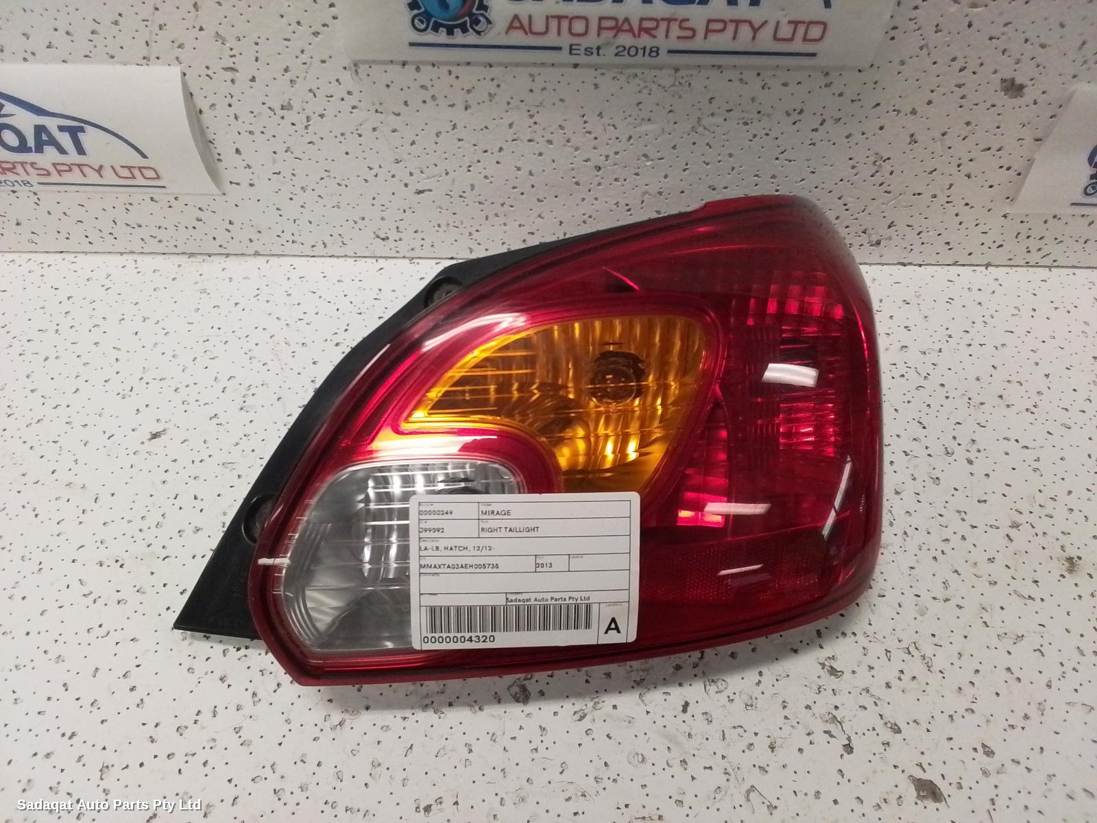 Mitsubishi Mirage Right Taillight