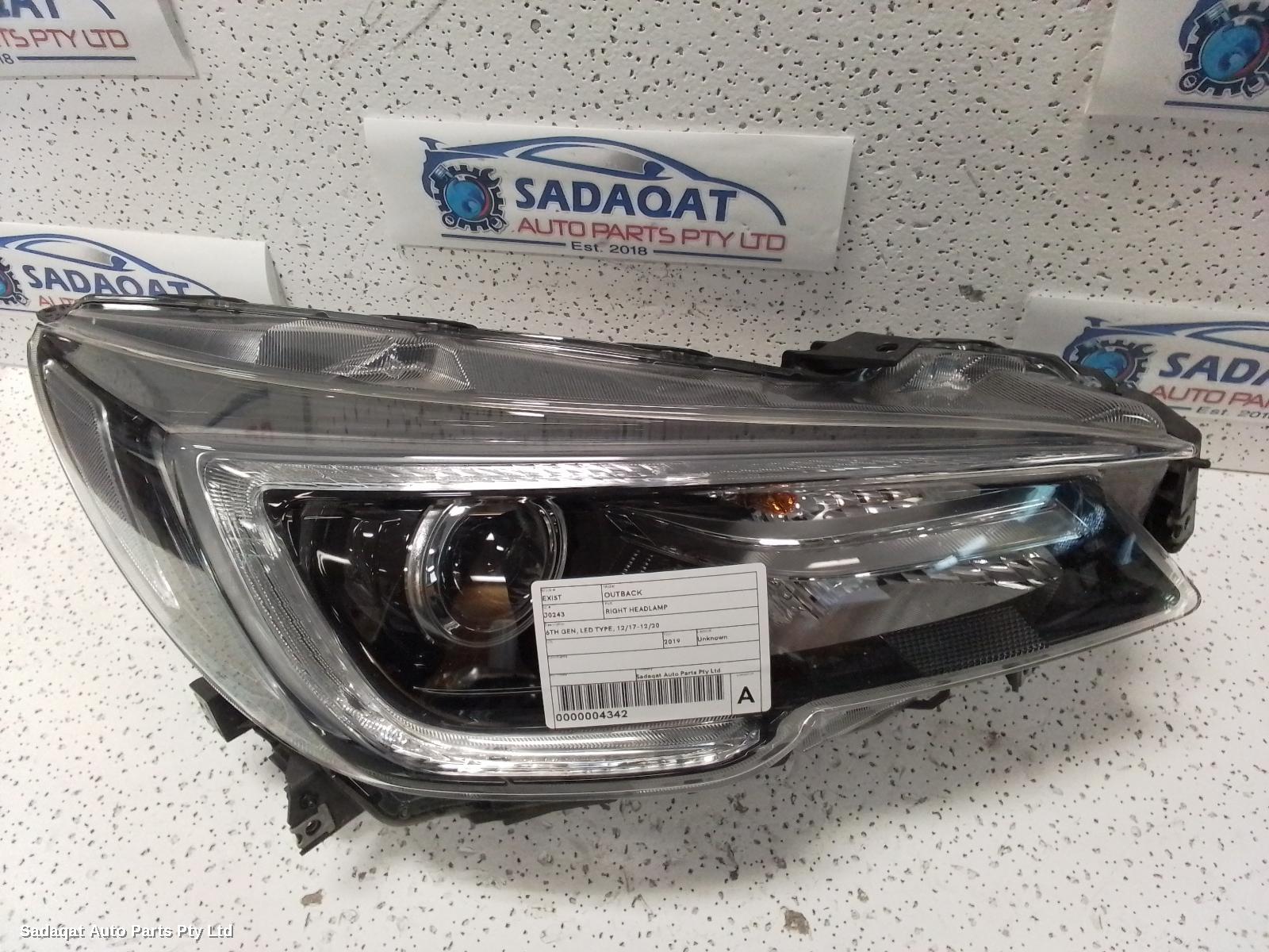 Subaru Outback Right Headlamp