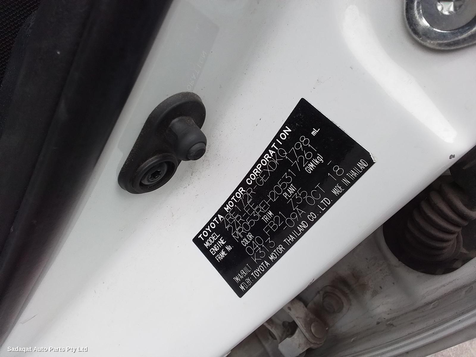 Toyota Corolla Right Headlamp