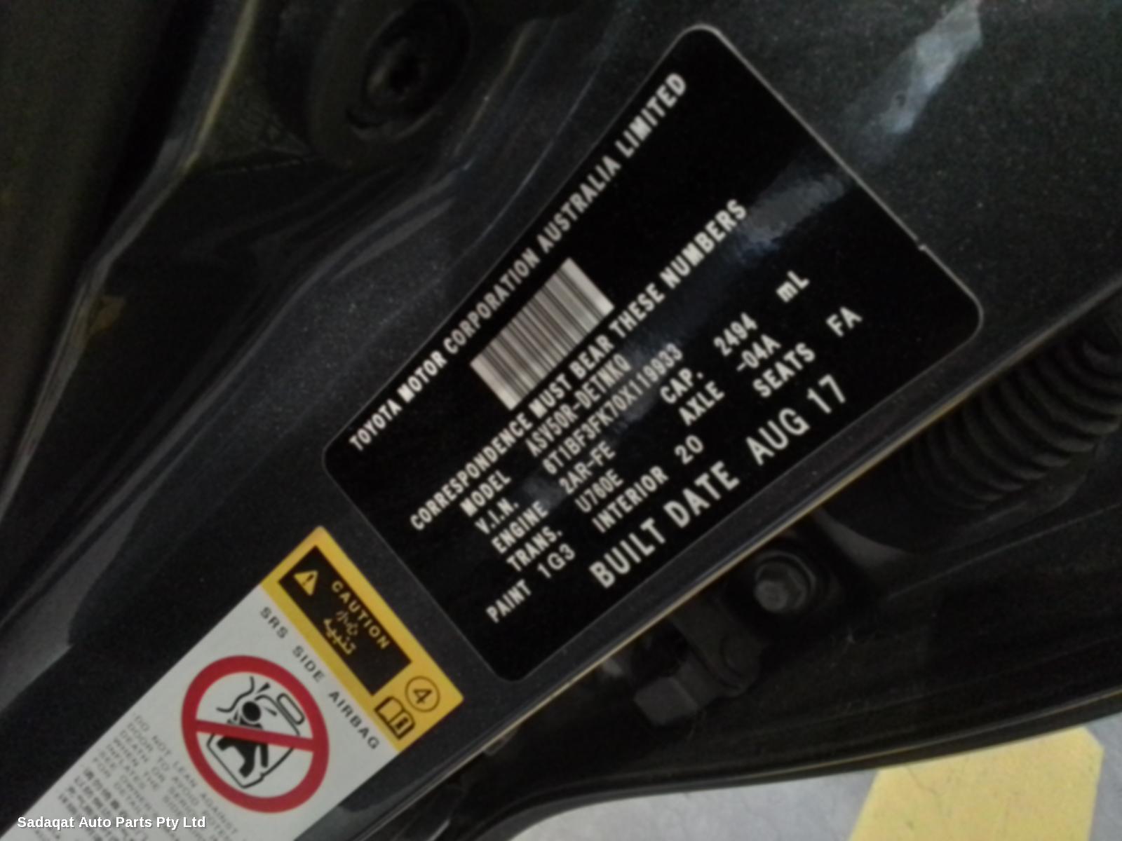 Toyota Camry Bootlid/tailgate