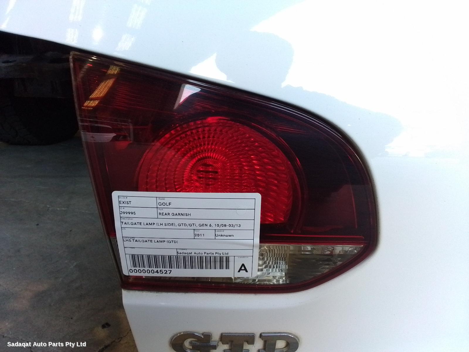 Volkswagen Golf Rear Garnish