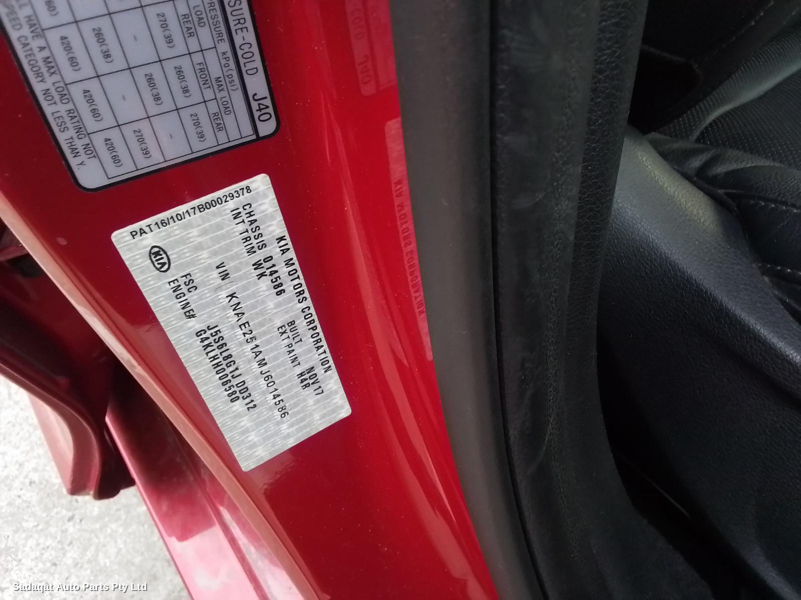 Kia Stinger Left Front Door Window