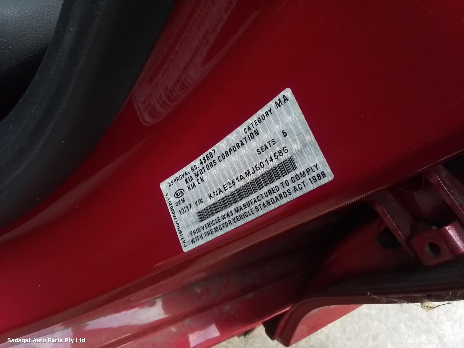 Kia Stinger Left Front Door Window