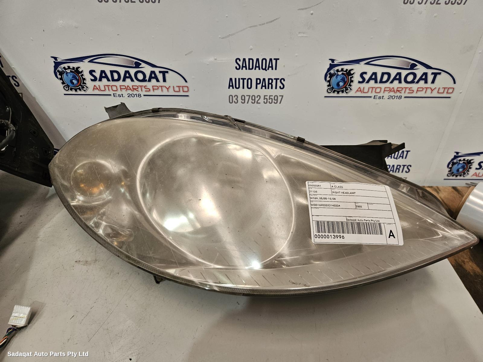 Mercedes A Class Right Headlamp