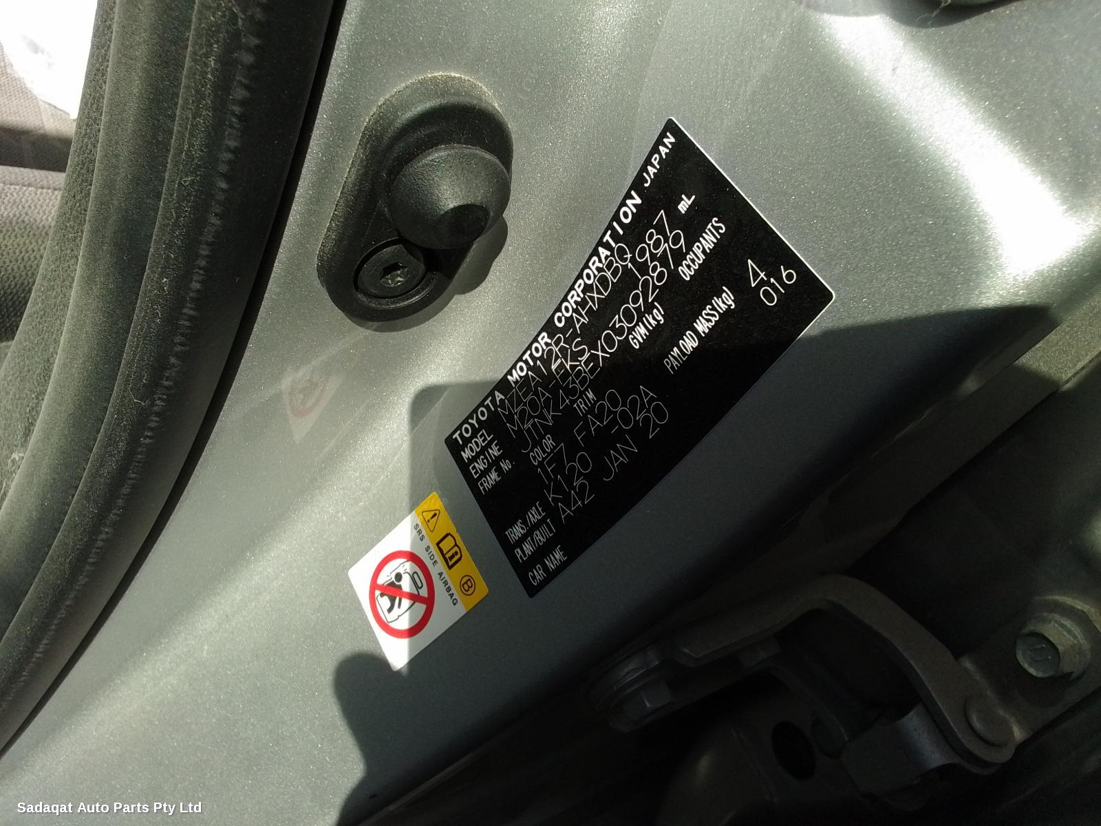 Toyota Corolla Left Rear Door Window