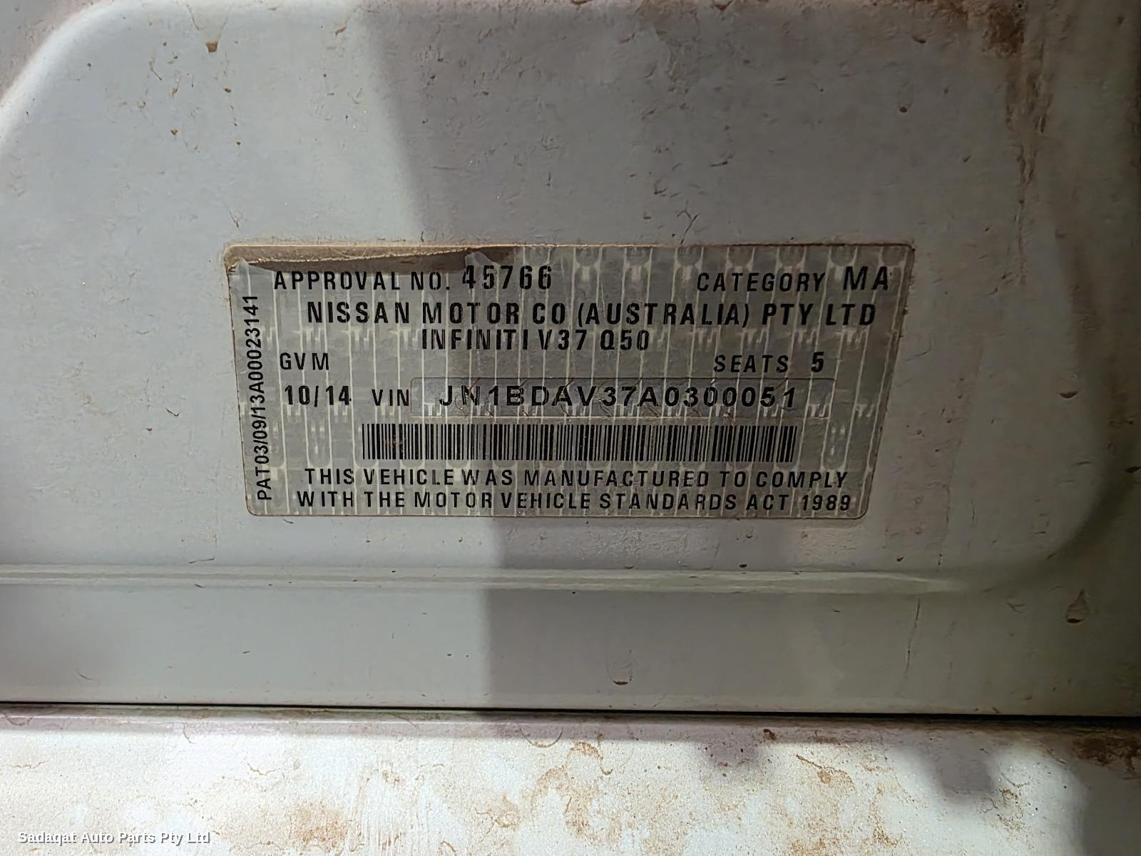 Infiniti Q50 Instrument Cluster