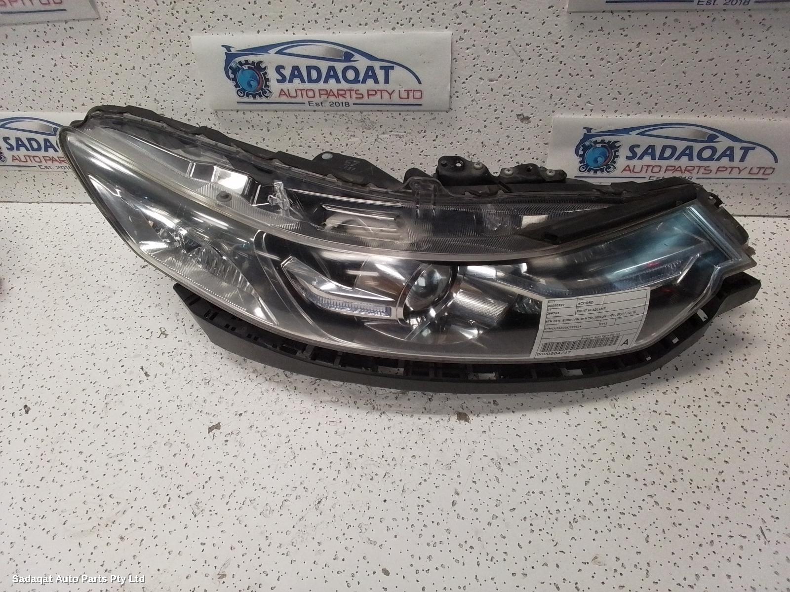 Honda Accord Right Headlamp