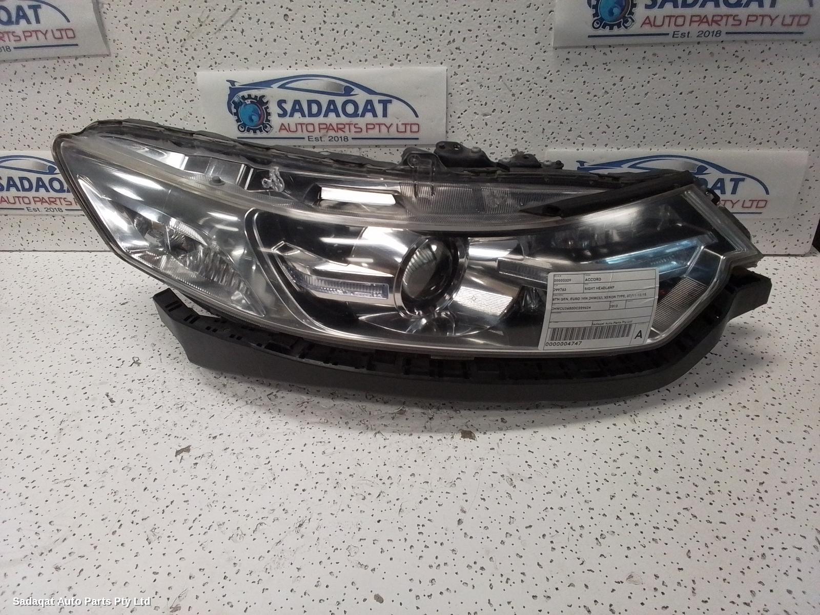 Honda Accord Right Headlamp