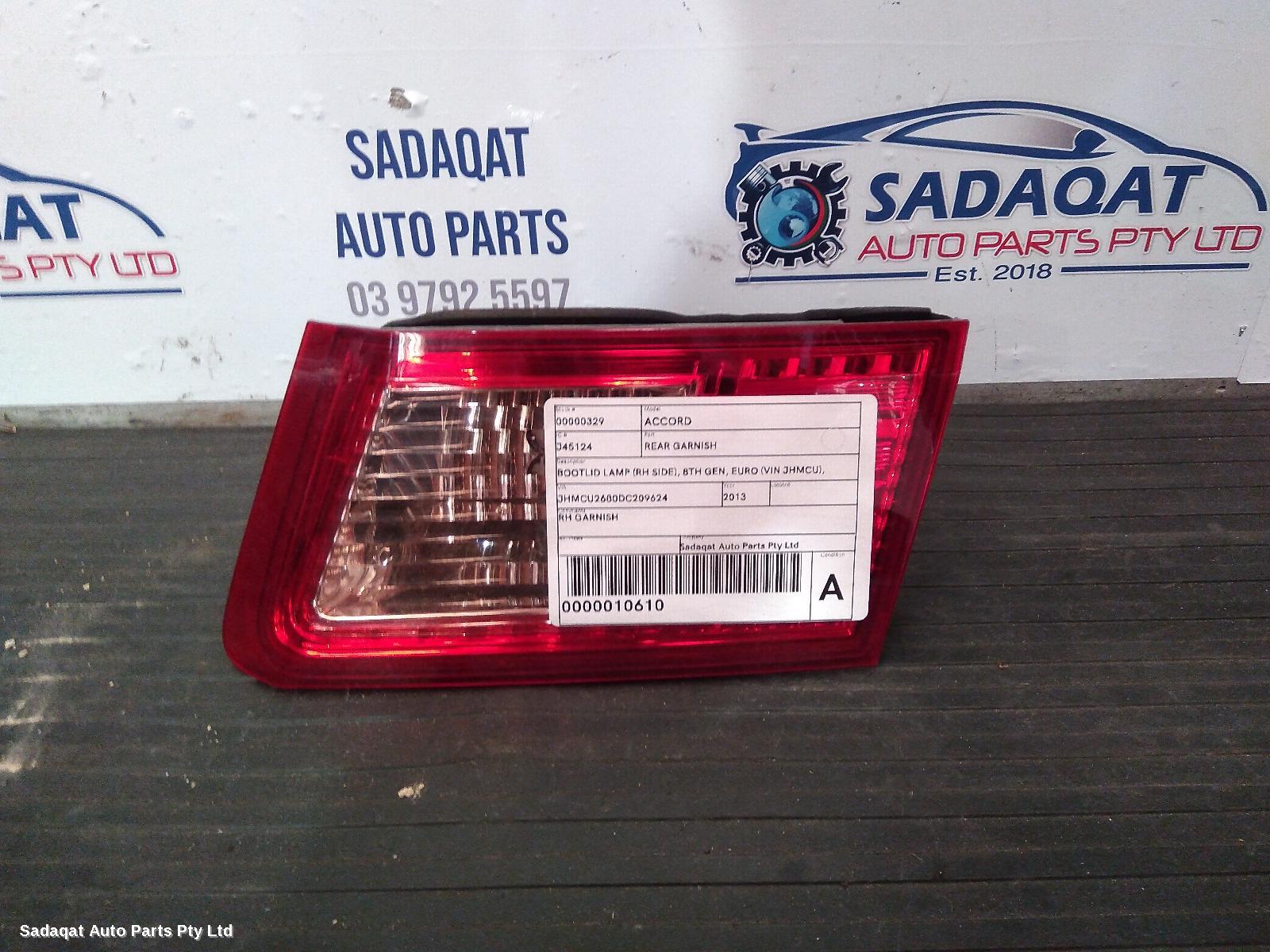 Honda Accord Rear Garnish