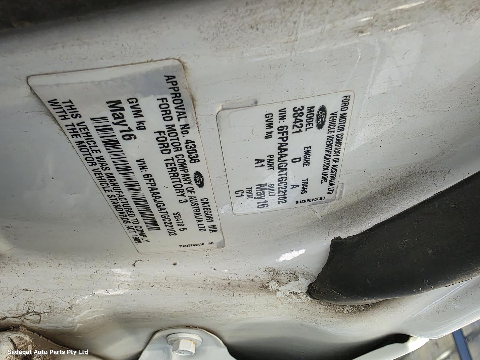 Ford Territory Left Guard Liner