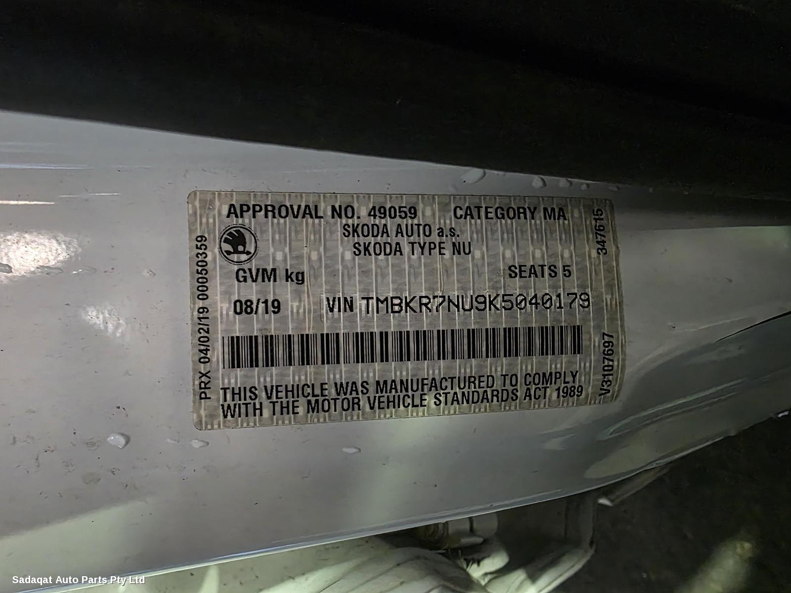 Skoda Karoq 2nd Seat (rear Seat)