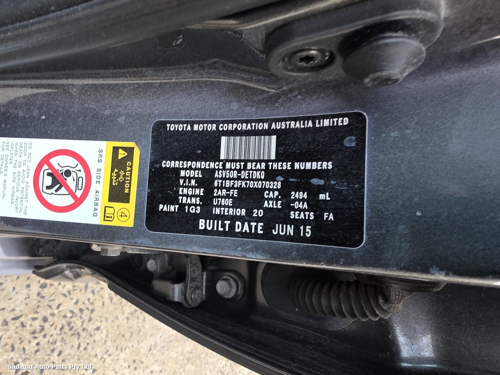 Toyota Camry Right Taillight