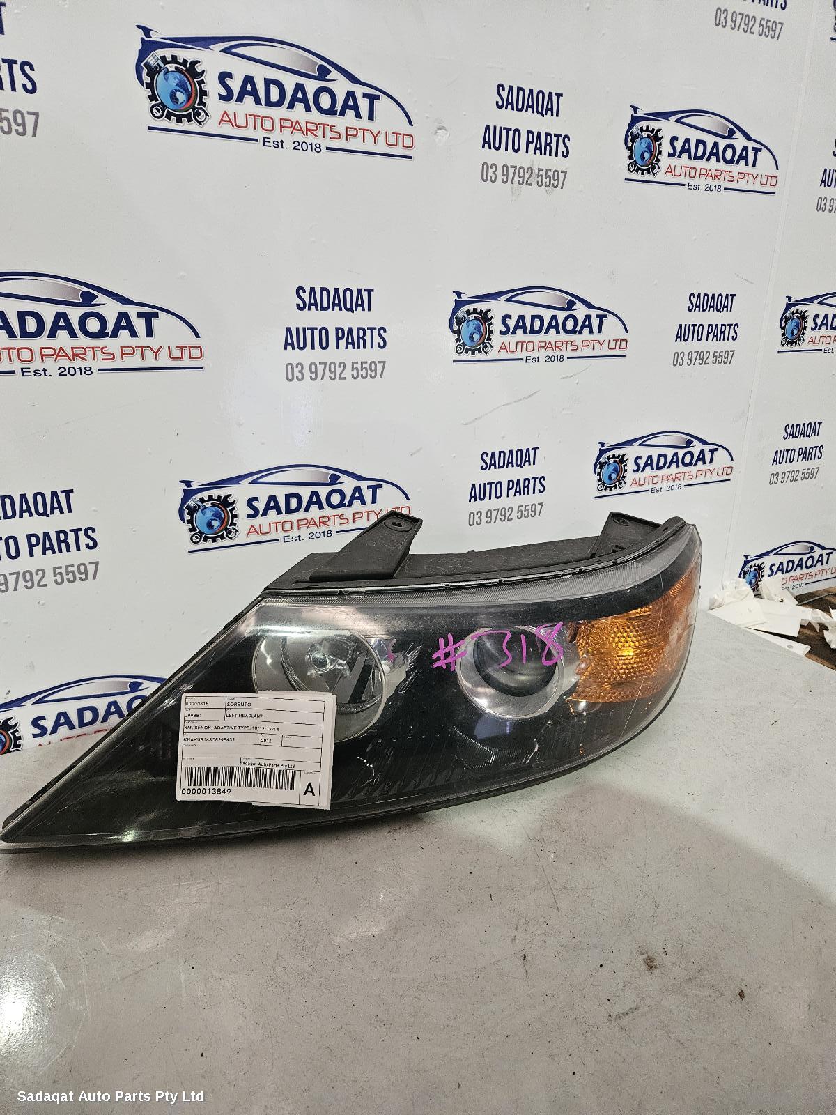Kia Sorento Left Headlamp