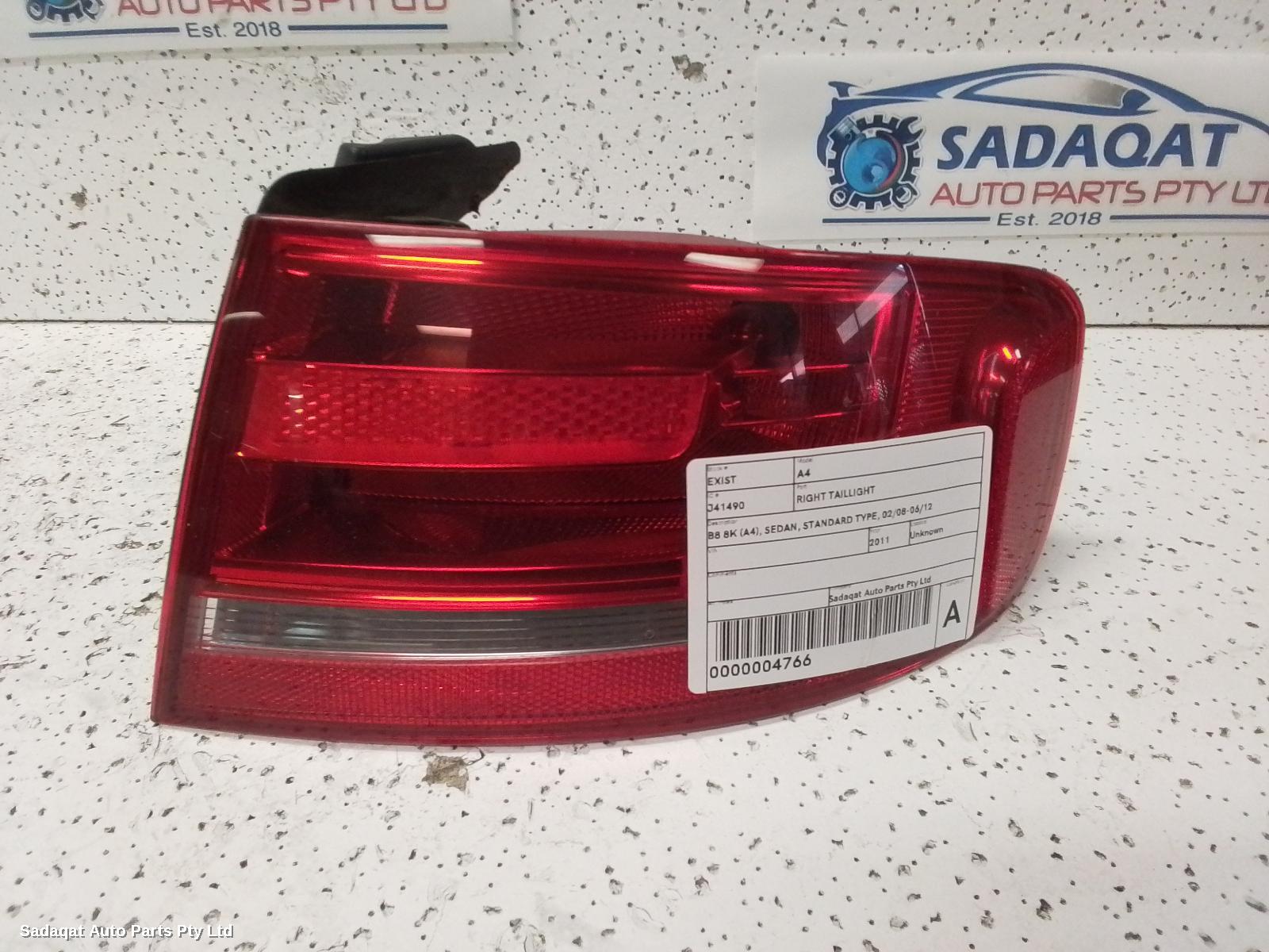 Audi A4 Right Taillight