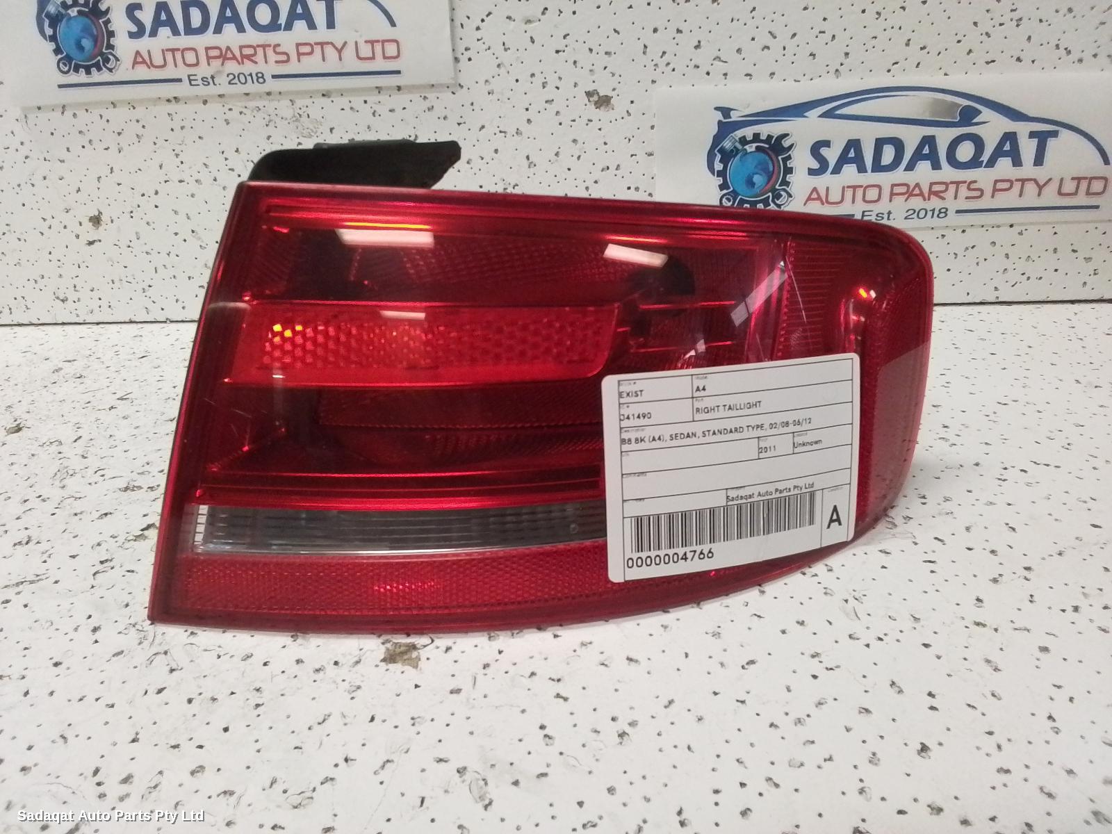 Audi A4 Right Taillight