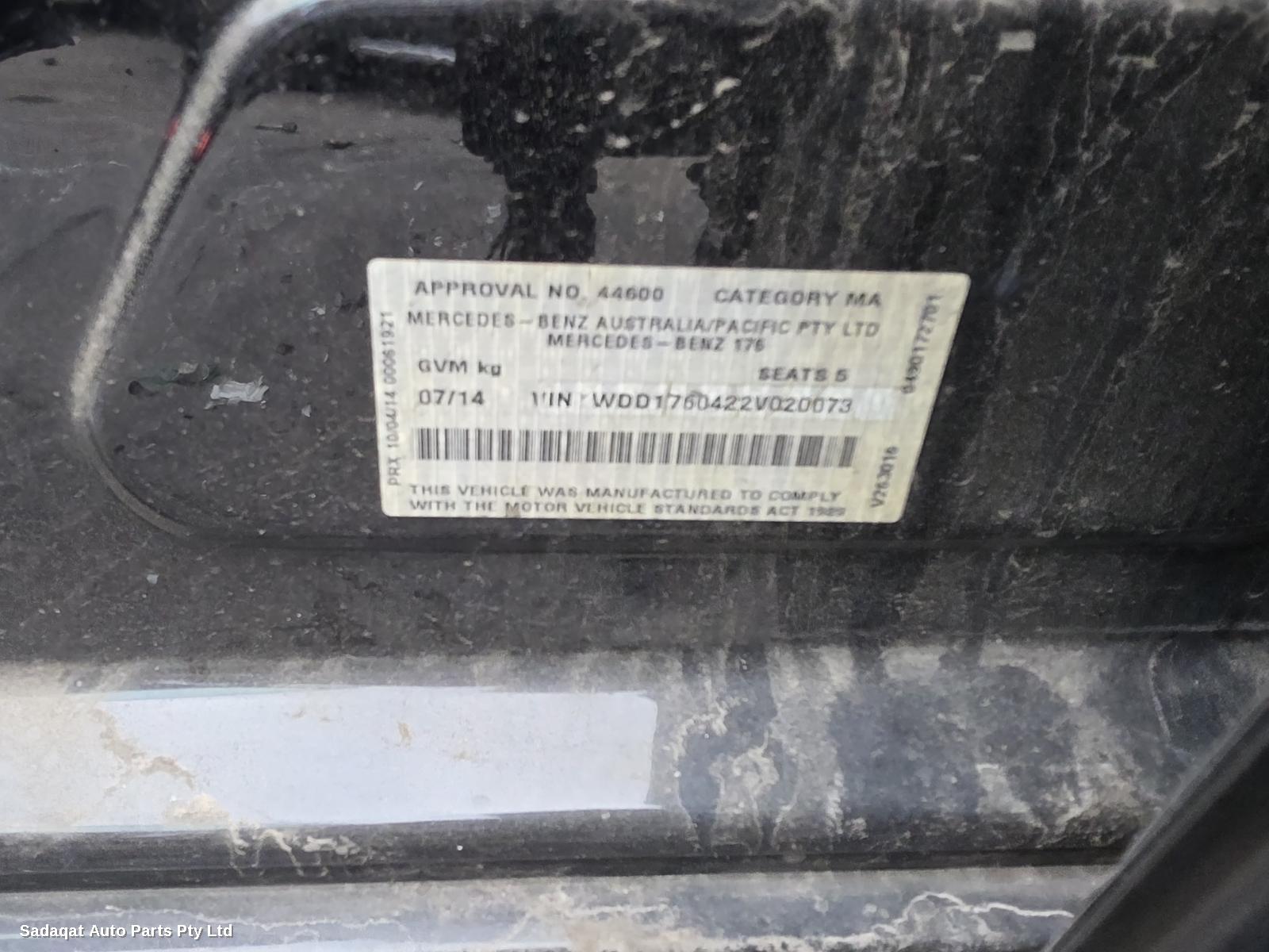 Mercedes A Class R/bar Bracket/reinfo