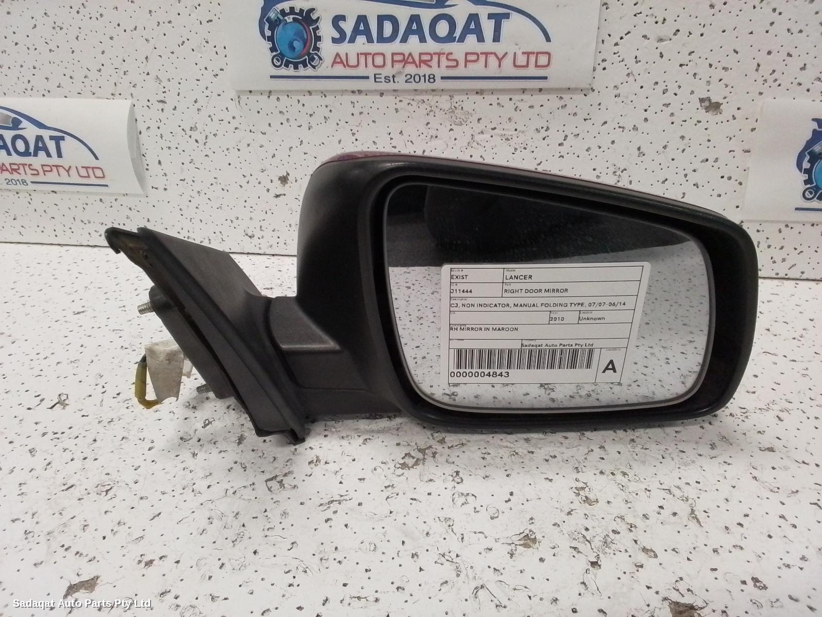 Mitsubishi Lancer Right Door Mirror