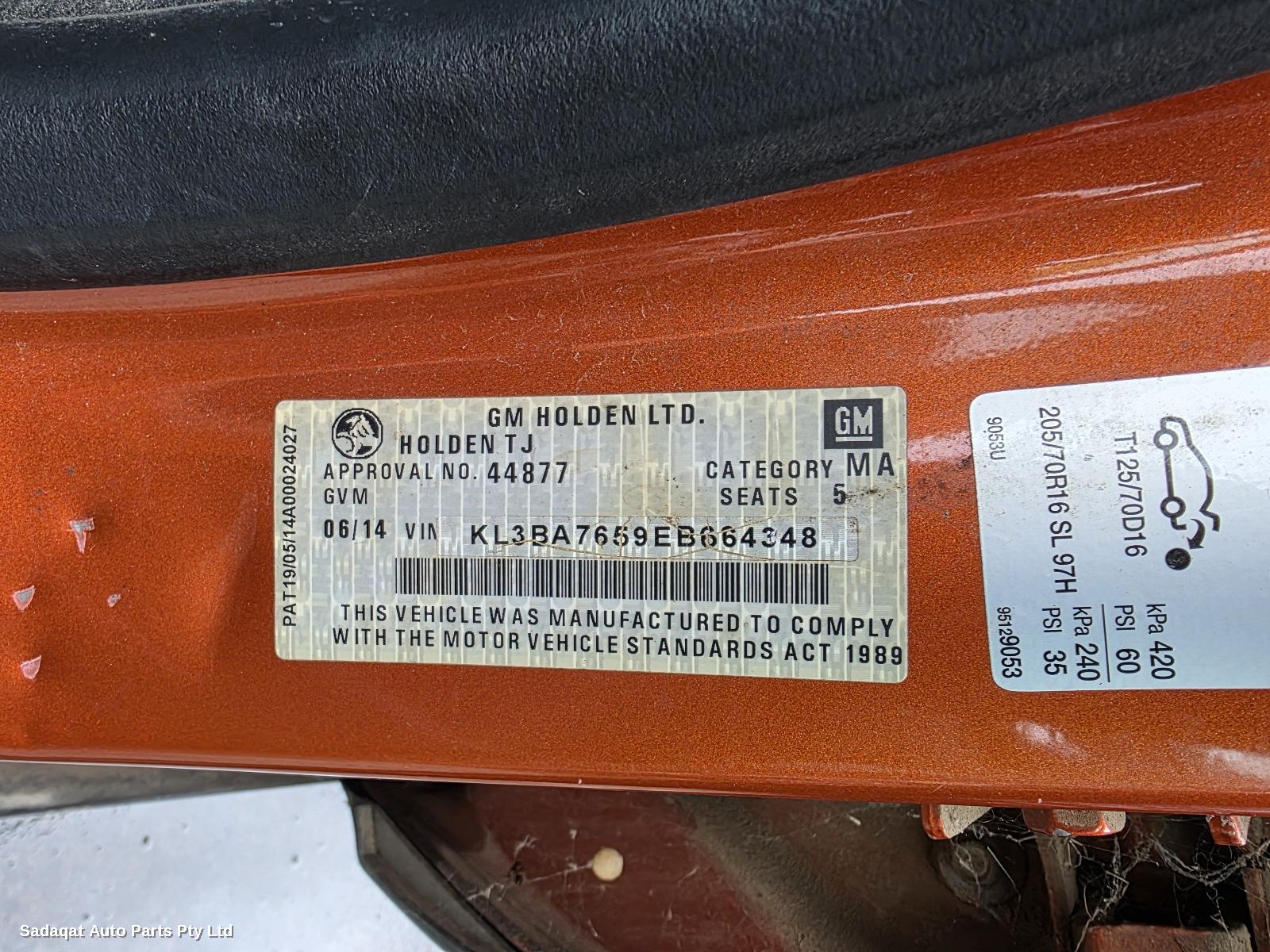 Holden Trax Left Front Door