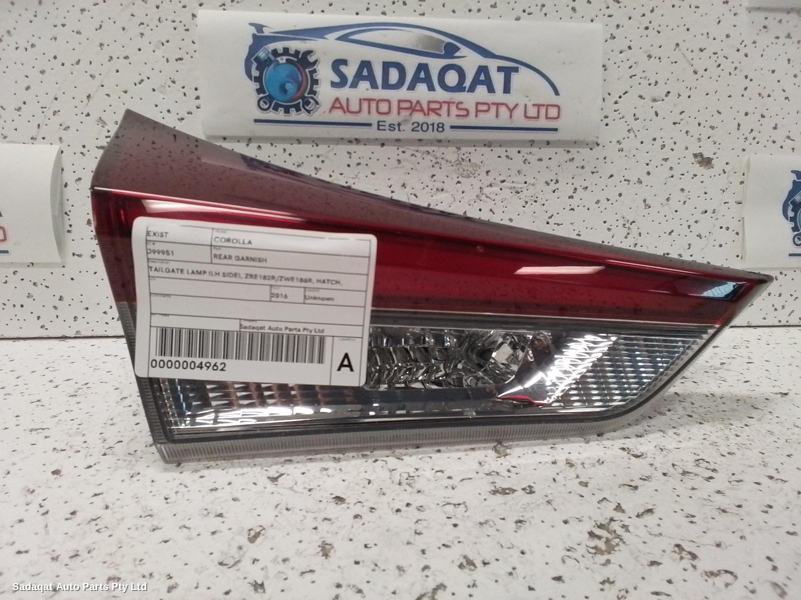 Toyota Corolla Rear Garnish