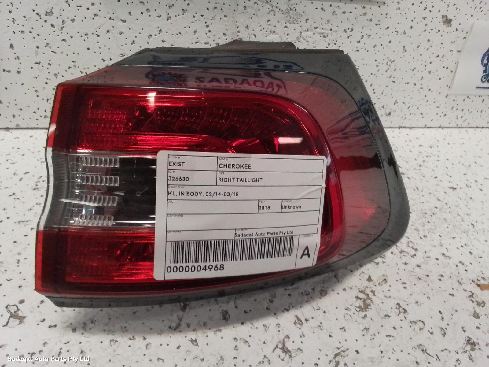 Jeep Cherokee Right Taillight