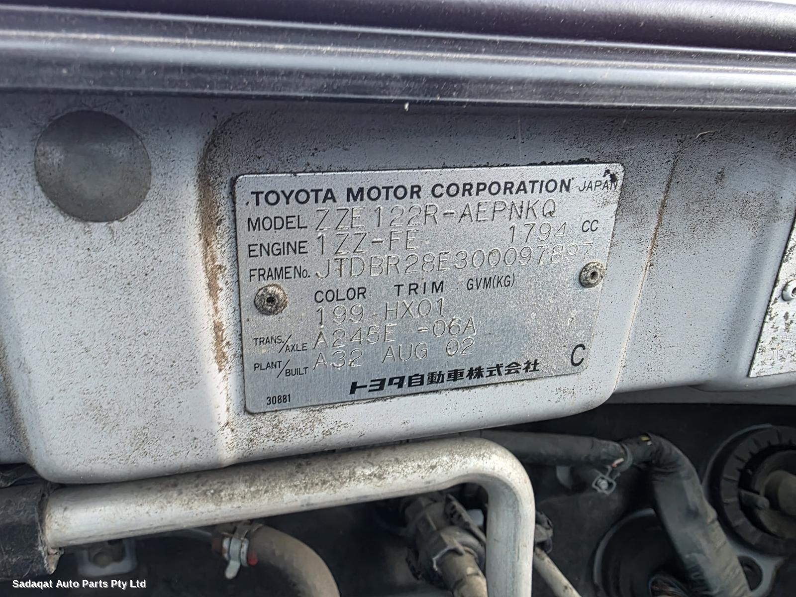 Toyota Corolla Complete Vehicle