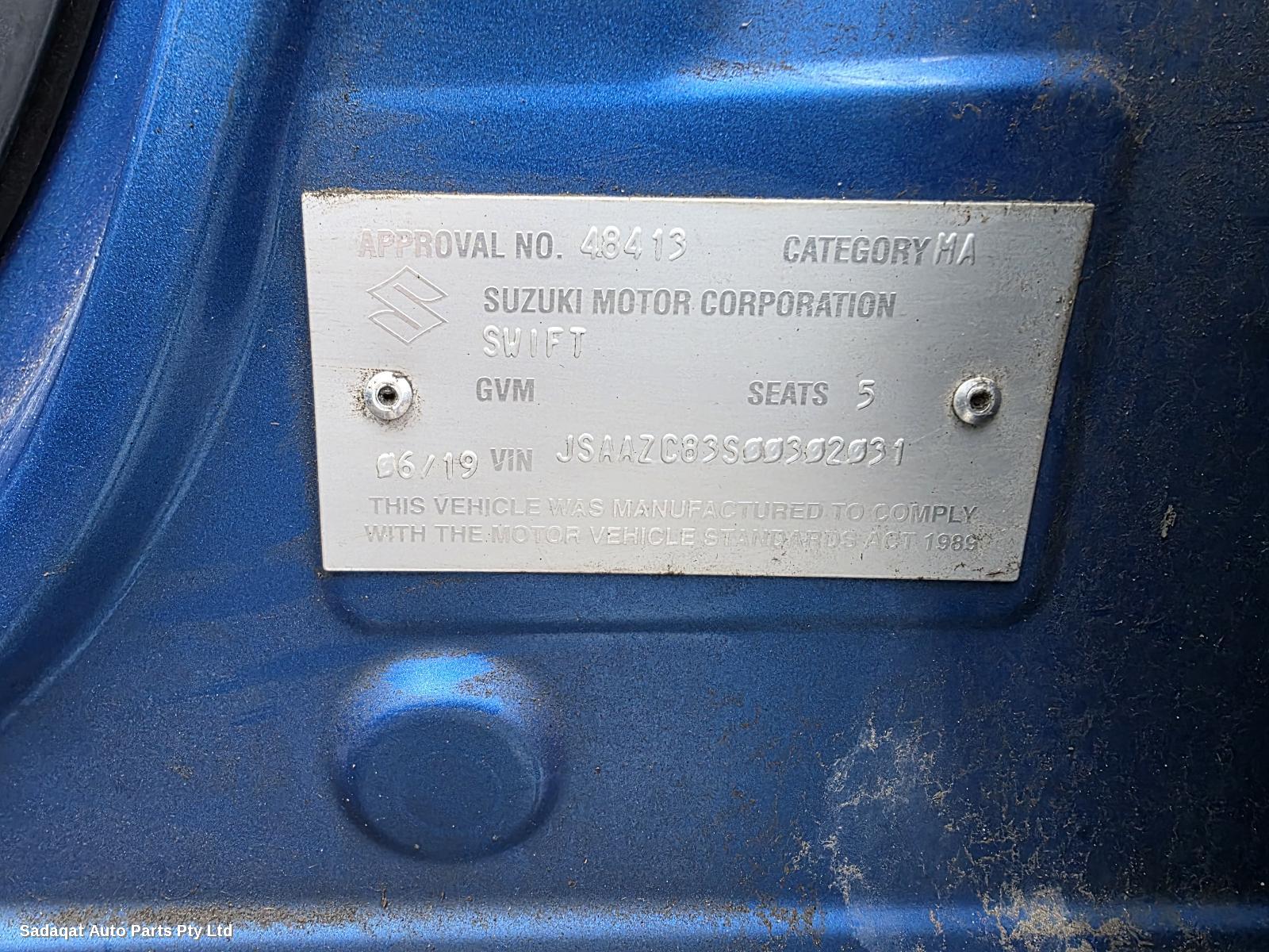 Suzuki Swift Front Seat