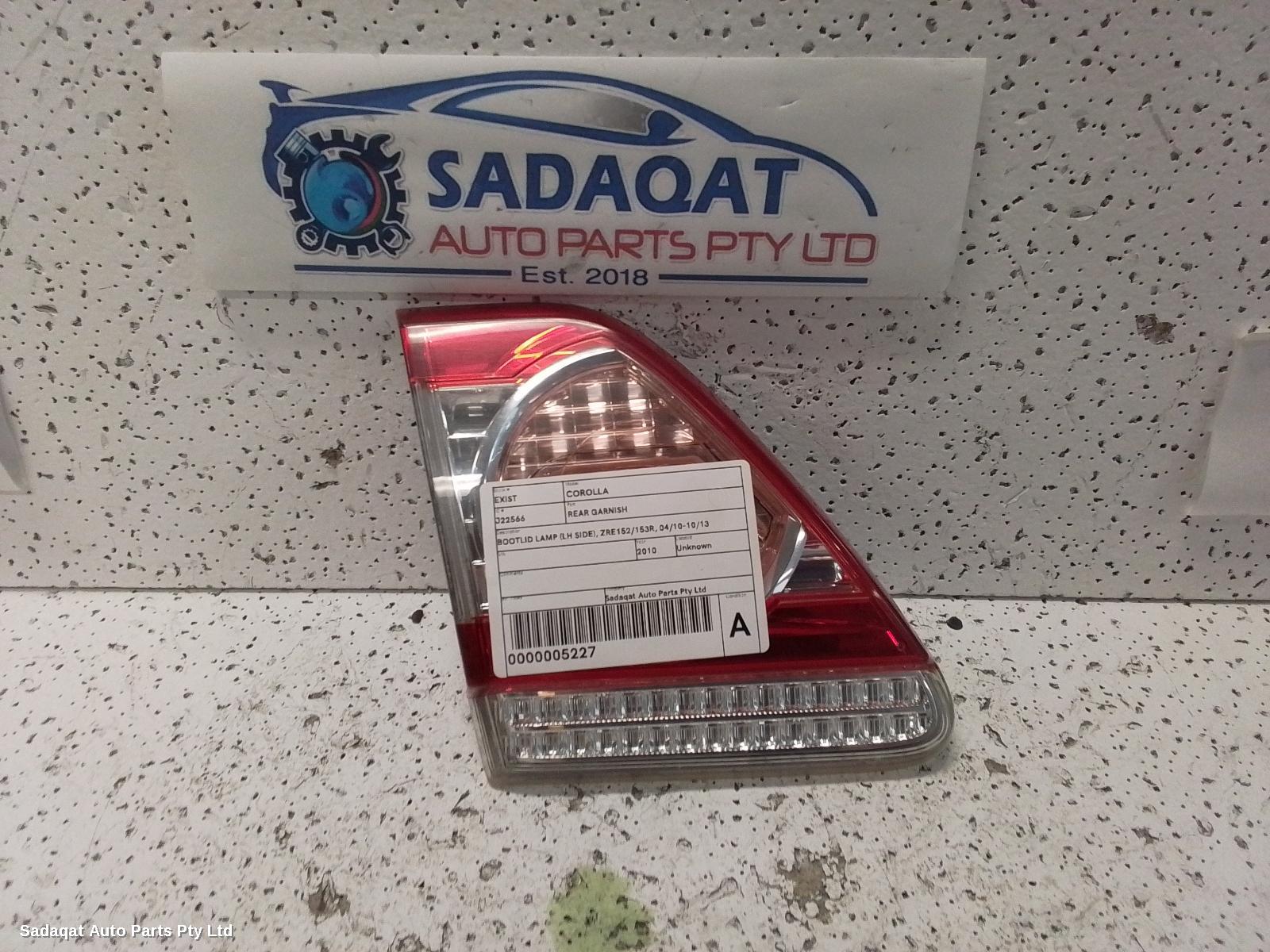 Toyota Corolla Rear Garnish