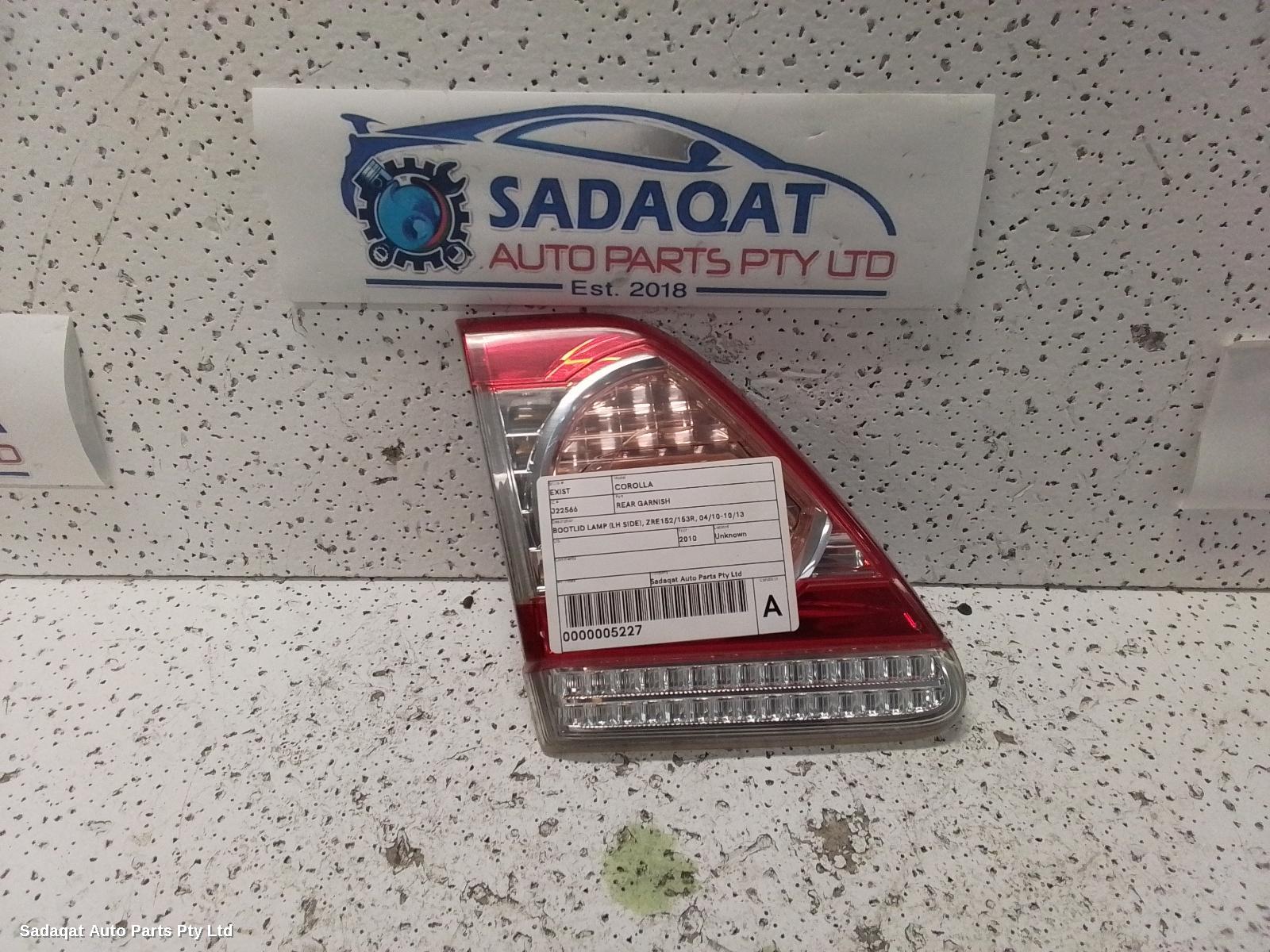 Toyota Corolla Rear Garnish