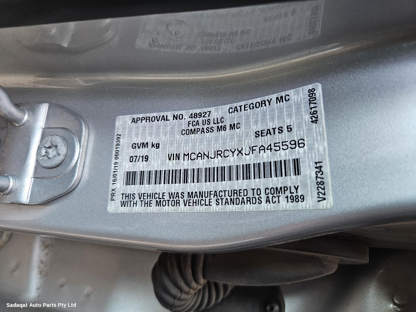 Jeep Compass Left Front Door Window