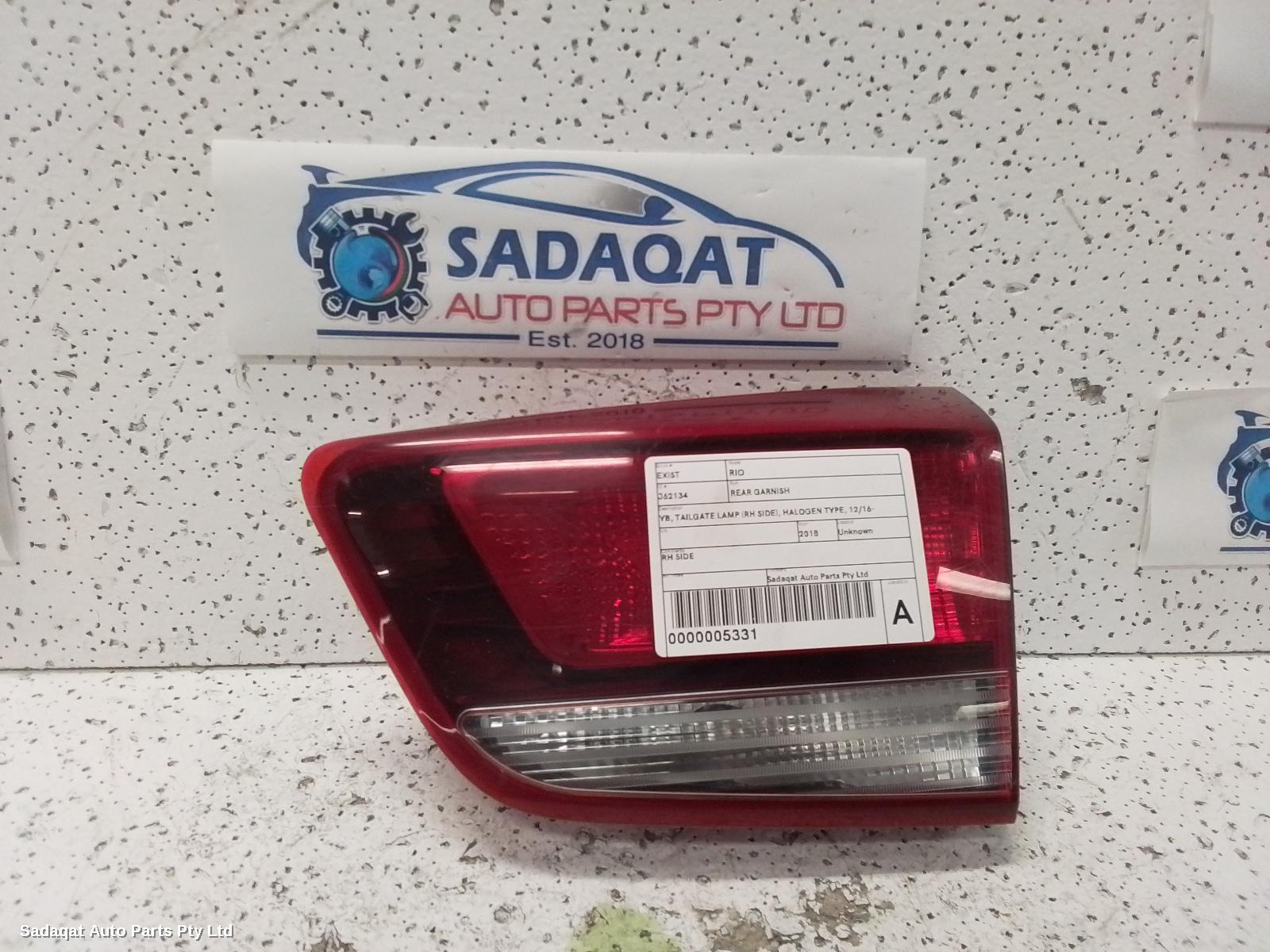 Kia Rio Rear Garnish