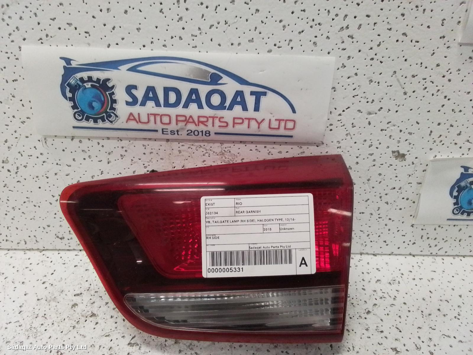 Kia Rio Rear Garnish