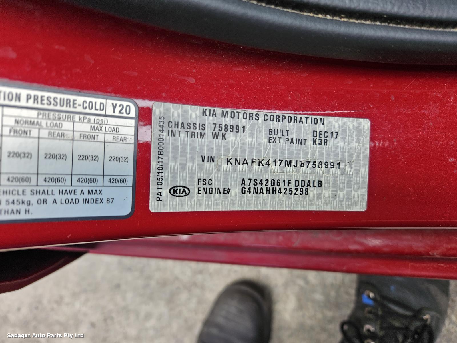 Kia Cerato Bootlid/tailgate