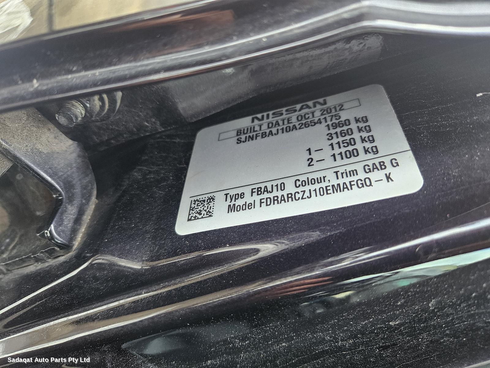 Nissan Dualis F/bar Reinforc/brack