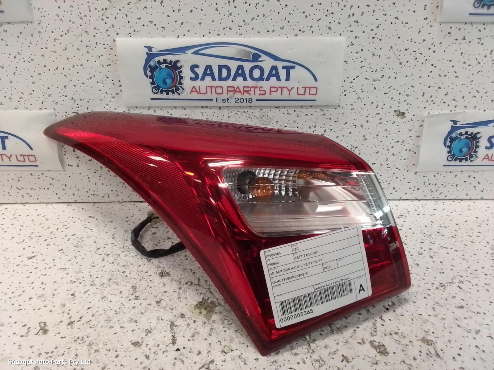Hyundai I30 Left Taillight